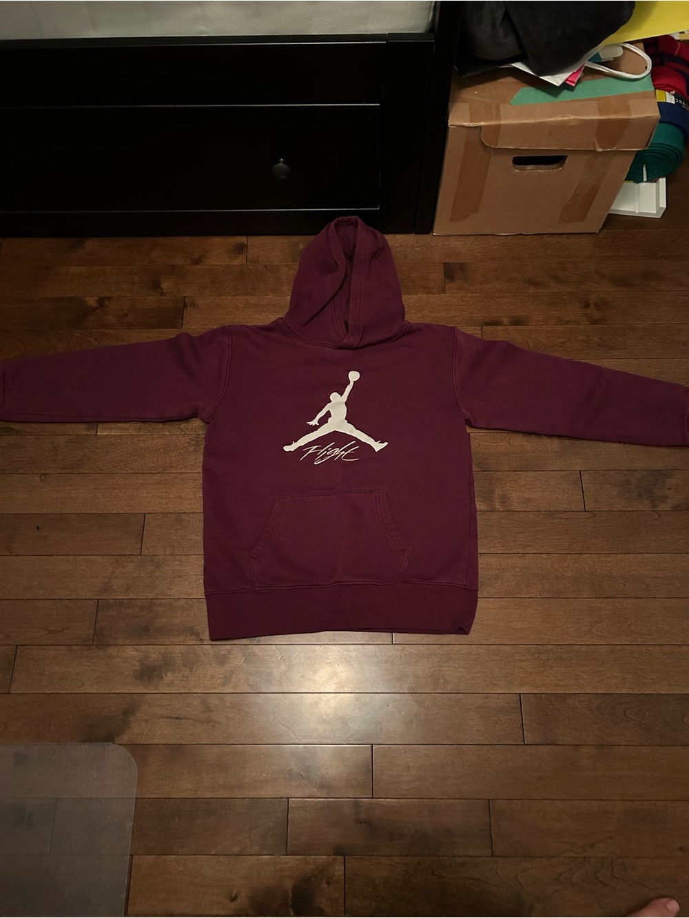 Jordan Boy’s Burgundy Hoodie and sweatpants with White Jumpman